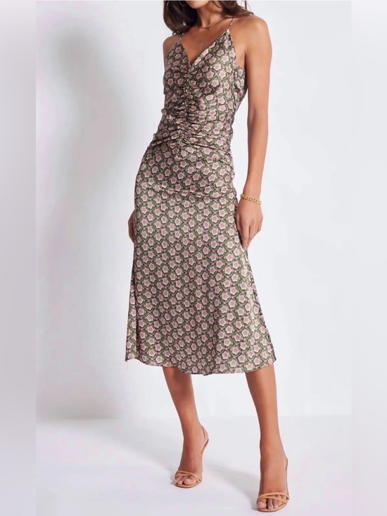 Anthropologie Dresses & Skirts - bishop + young Olive and Pink Floral Slip Dress